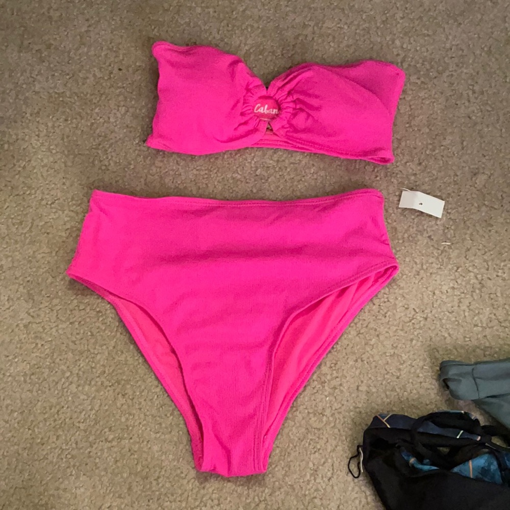 Hot pink high waisted